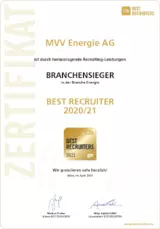 Best Recruiters, branchensieger 2020/21, Zertifikat, Grafik