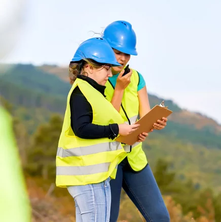 Besprechung auf einer Baustelle